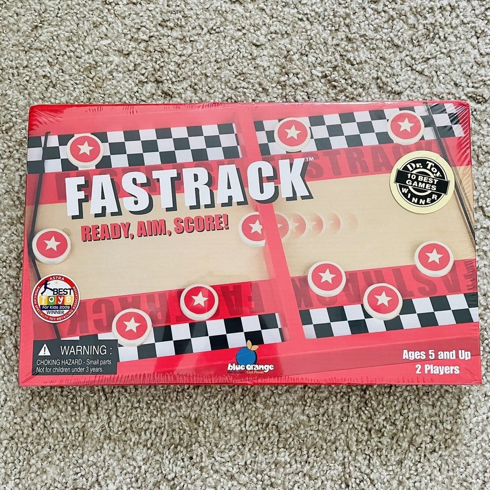 New Fastrack Wooden Game Two Player Blue Orange Games 2011 Family Fun
